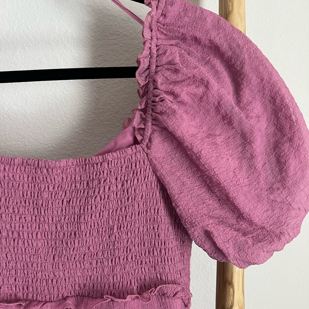 Astr The Label Roco Puff Sleeve Midi Dress In Orchid View 3